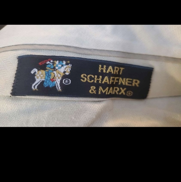 Vintage Hart Schaffner & Marx Pure Virgin Wool Pleated Pants / Size 36 x 41 - Picture 5 of 9